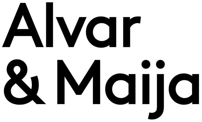 Alvar Maija logo Black stor
